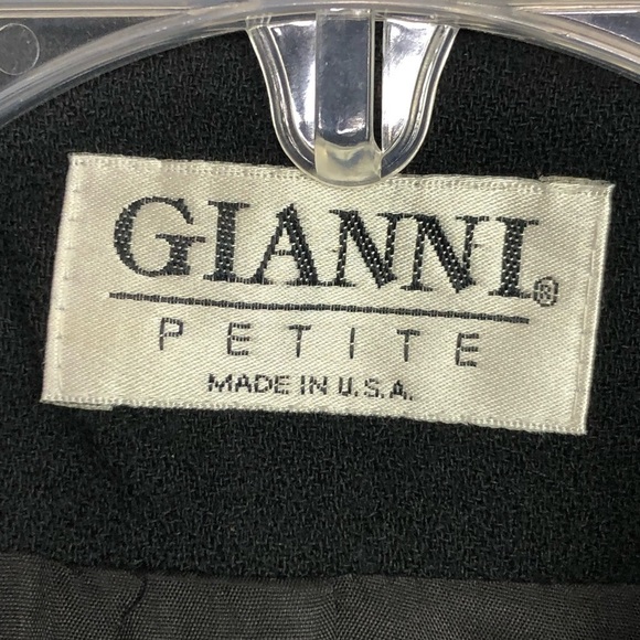 GIANNI petite black double breasted jacket - Picture 2 of 7